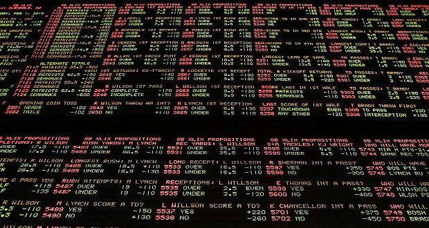 Super Bowl proposition bets are displayed on a board at the Westgate Superbook race and sports book Tuesday, Jan. 27, 2015, in Las Vegas. (AP Photo/John Locher)